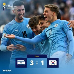 Israel surpreende e fica em 3º lugar na Copa do Mundo de Futebol Masculino Sub-20
