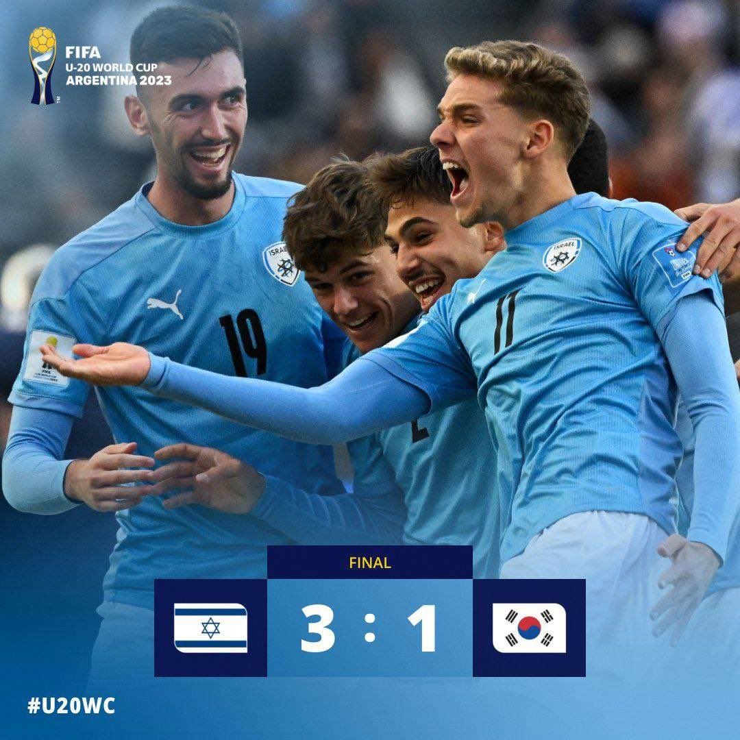 Israel surpreende e fica em 3º lugar na Copa do Mundo de Futebol Masculino Sub-20